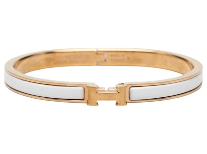 Pulsera Hermès Extra Narrow Enamel Clic H Gold PM Dorado 