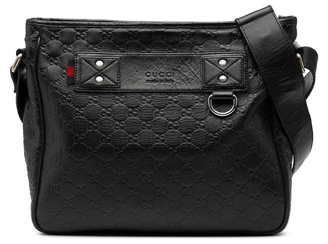 Borsa a tracolla Gucci Guccissima Web nera Nero