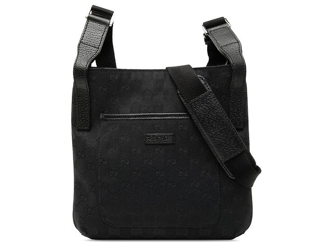 Borsa a tracolla Gucci GG Canvas nera Nero