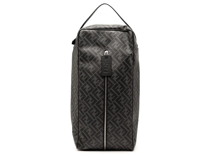 Fendi Zucca beschichtetes Canvas Schuhbeutel Grau