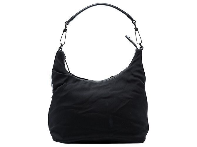 Borsa a tracolla in nylon nero Gucci