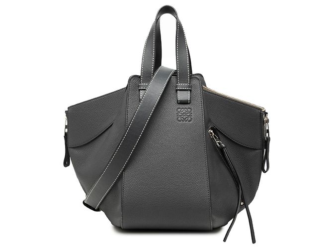 Borsa Hammock in pelle LOEWE Small, grigia Grigio