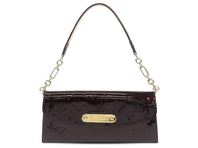 Bolsa de ombro Louis Vuitton Monogram Vernis Sunset Boulevard roxa Roxo