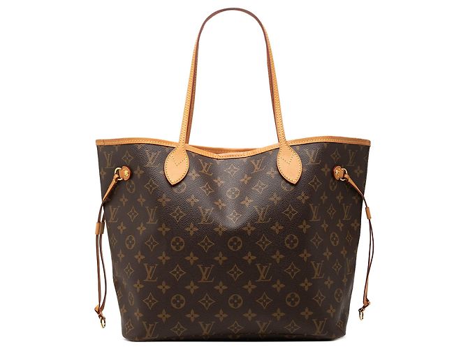Borsa Tote Louis Vuitton Monogram Neverfull MM marrone