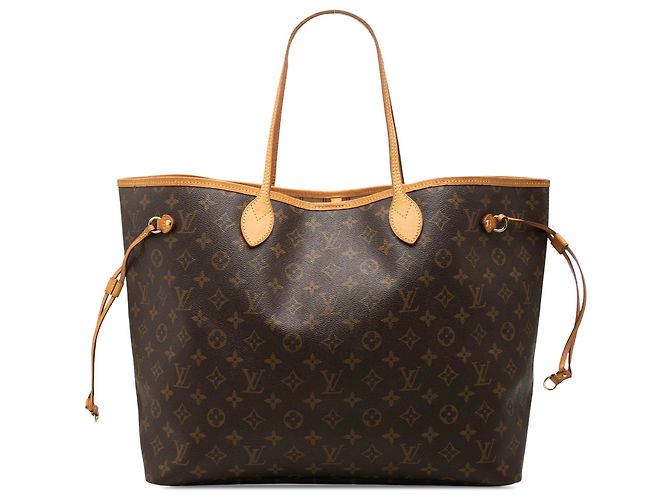 Borsa Tote Louis Vuitton Monogram Neverfull GM marrone