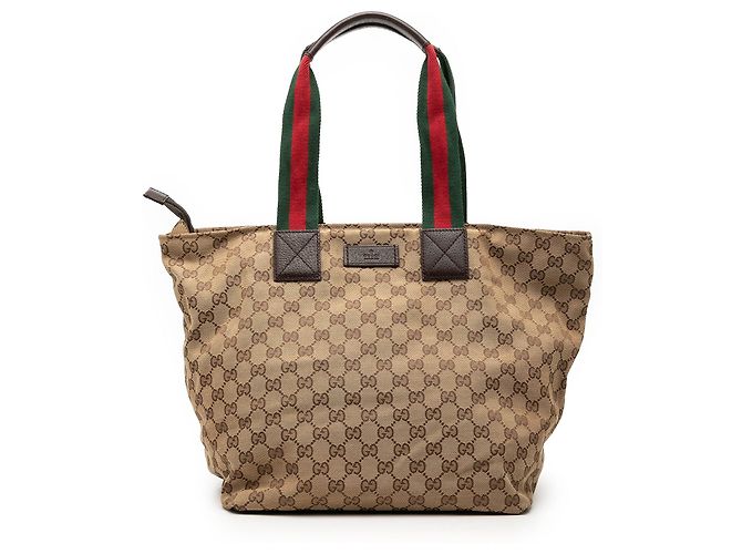 Tote Gucci GG Canvas Web bege