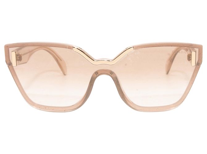 Occhiali da sole cat-eye beige Prada