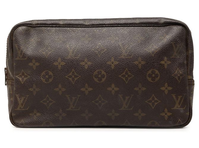 Pochette de toilette Louis Vuitton Monogram marron 28 Clutch Bag