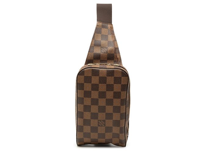 Borsa a tracolla Louis Vuitton Damier Ebene Geronimos marrone
