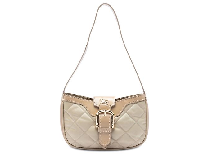 Bolsa de ombro Sophie em nylon acolchoado e couro marrom Burberry