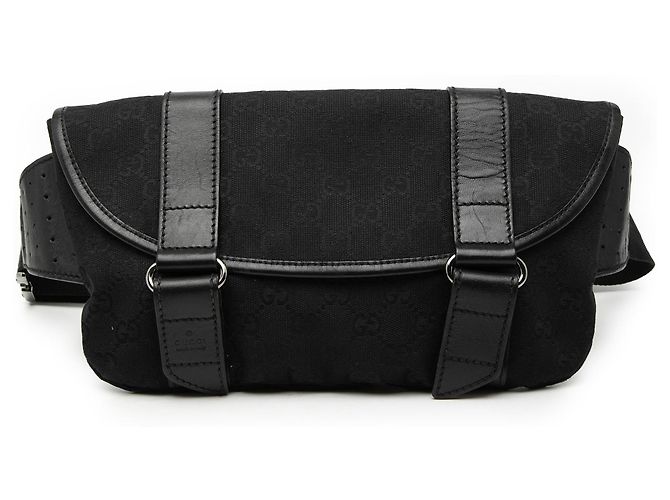Borsa a tracolla Gucci GG Canvas nera Nero