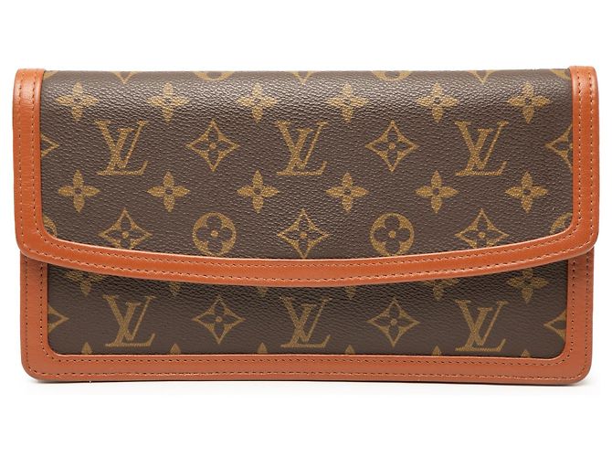 Clutch Louis Vuitton Monogram Pochette Dame PM Marrone