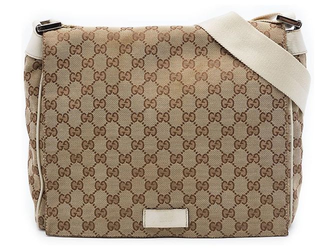 Borsa a tracolla Gucci GG Canvas beige