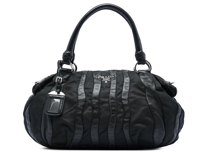 Borsa Prada Tessuto Nappa Waves nera Nero
