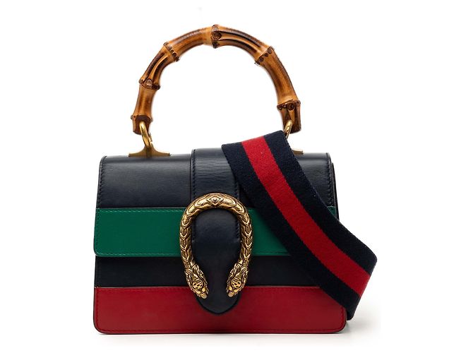 Borsa Dionysus Mini in vitello Web blu Gucci