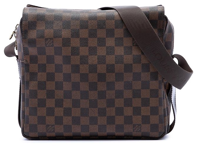 Borsa a tracolla Louis Vuitton Damier Ebene Naviglio marrone