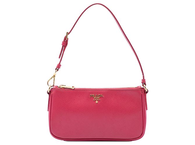 Bolsa de ombro Prada Saffiano rosa