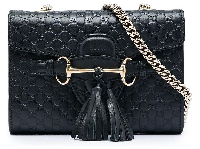 Borsa a tracolla Emily Mini Microguccissima nera di Gucci Nero