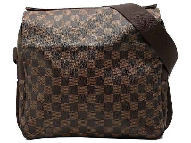 Borsa a tracolla Louis Vuitton Damier Ebene Naviglio marrone