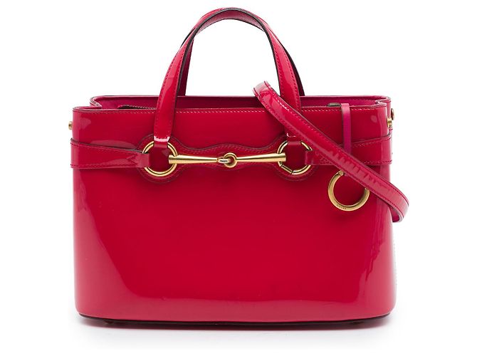Borsa Gucci Patent Bright Bit rosa