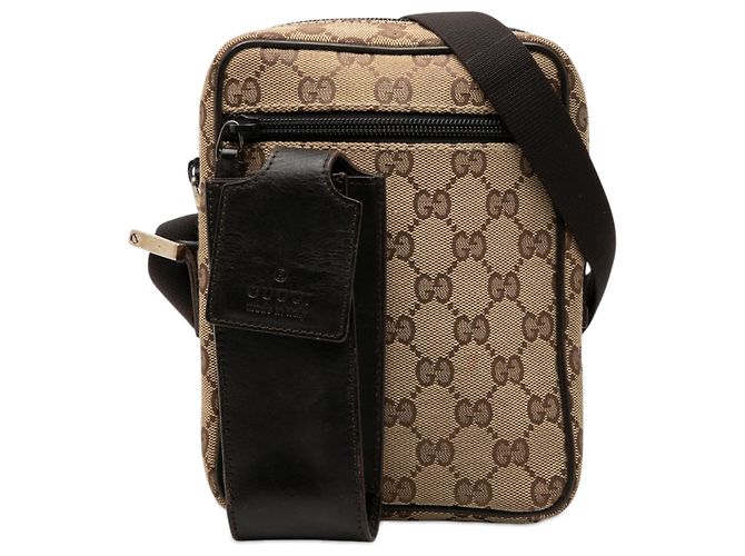 Borsa a tracolla Gucci GG Canvas beige