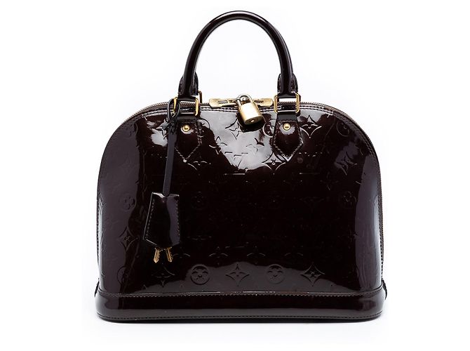 Bolsa Louis Vuitton Monogram Vernis Alma PM Roxa Roxo