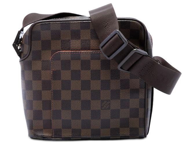 Borsa a tracolla Louis Vuitton Damier Ebene Olav PM marrone