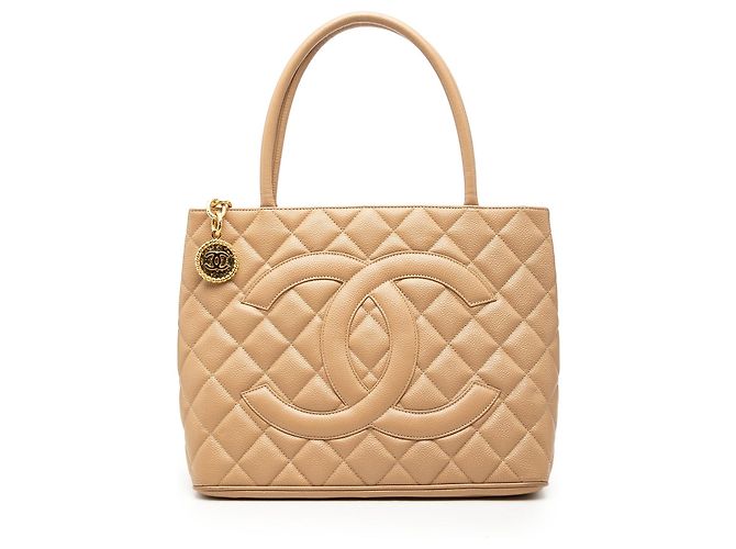 Tote Chanel Caviar Medallion Tan Kamel