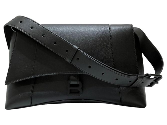 Balenciaga Downtown Medium Schultertasche Schwarz