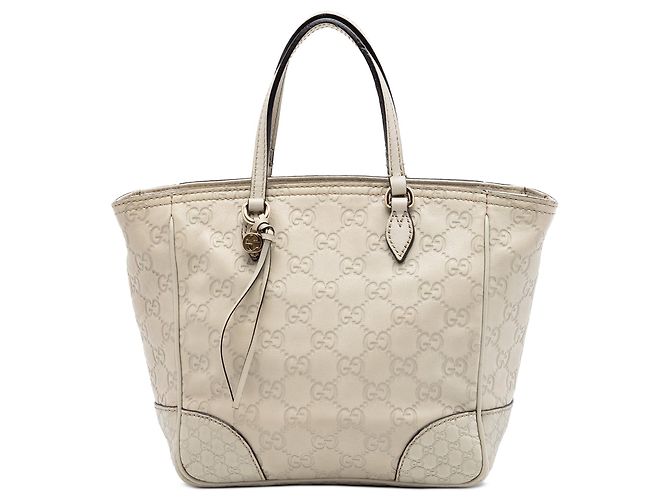 Borsa Gucci Small Guccissima Bree bianca Bianco