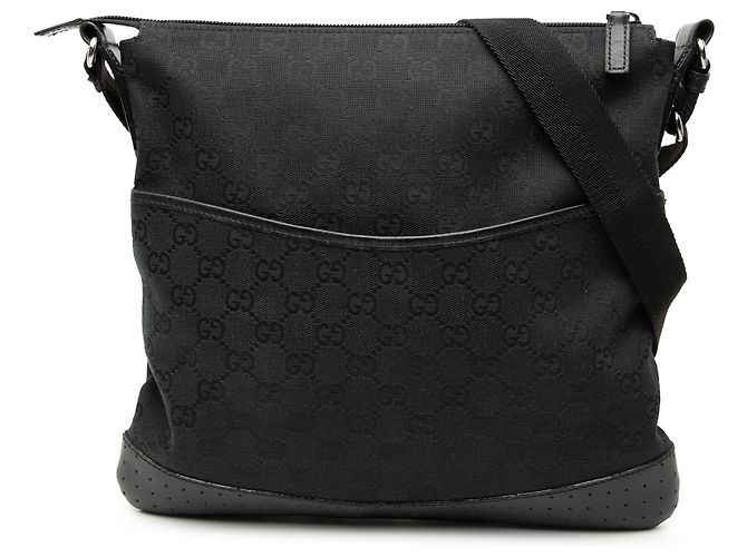 Borsa a tracolla Gucci GG Canvas nera Nero