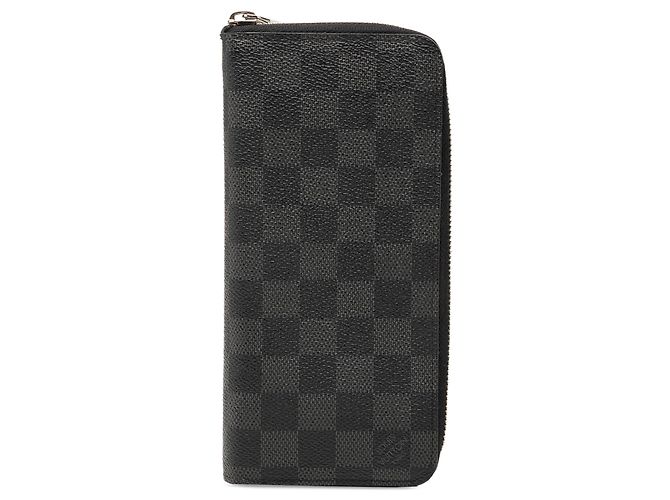 Cartera Zippy vertical en Damier Graphite negro Louis Vuitton