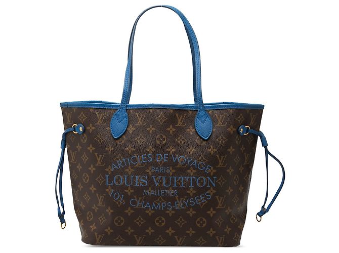 Borsa Tote Blue Louis Vuitton Monogram Ikat Neverfull MM