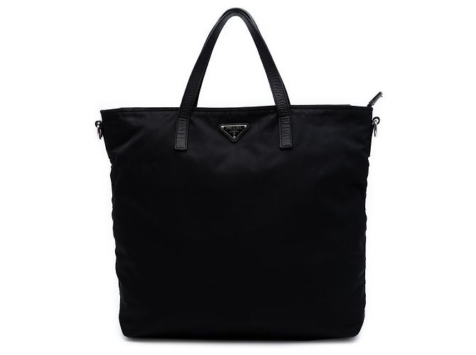 Borsa Satchel Tessuto nera Prada Nero