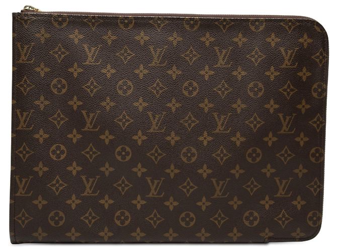 Pasta Executiva Louis Vuitton Monogram Poche Documents Portfolio Marrom