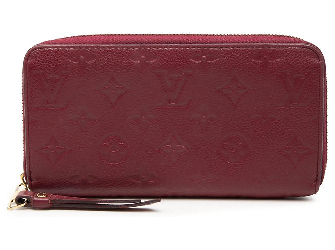Roter Louis Vuitton Monogram Empreinte Zippy Long Wallet