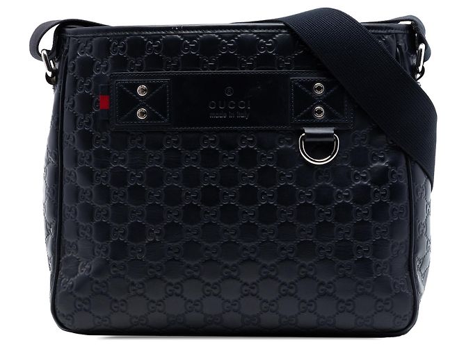 Borsa a tracolla Gucci Guccissima Web nera Nero