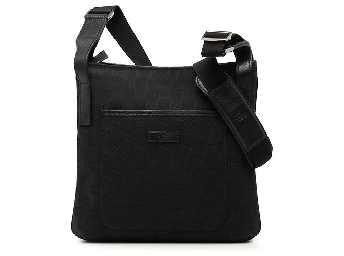 Borsa a tracolla Gucci GG Canvas nera Nero