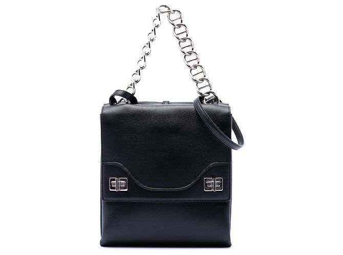 Borsa Prada Soft Calf Double Turnlock nera Nero 