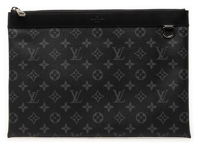Black Louis Vuitton Monogram Eclipse Discovery Pochette GM Clutch Bag