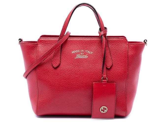 Bolsa Swing em couro de vitelo vermelho Gucci