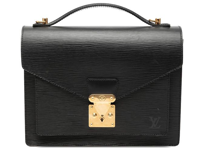 Bolsa Louis Vuitton Epi Monceau 28 preta Preto