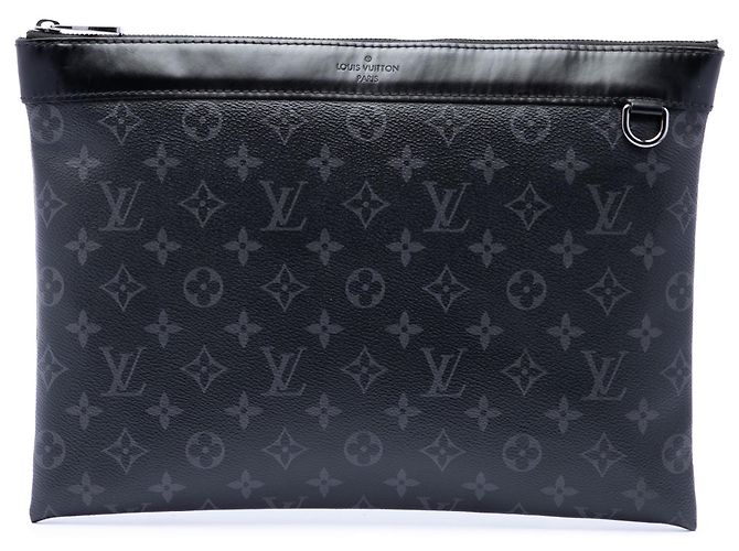 Pochette GM Louis Vuitton Monogram Eclipse Discovery nera - Clutch Nero