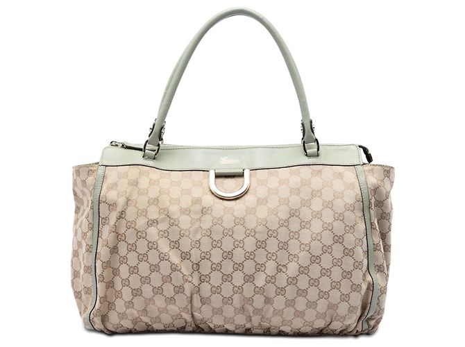 Bolso tote Abbey GG Canvas con anilla en D de Gucci beige