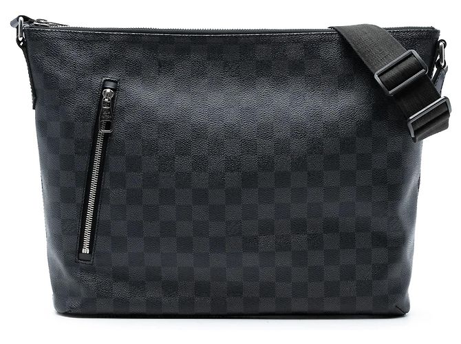 Bolsa transversal Louis Vuitton Damier Graphite Mick MM preta Preto