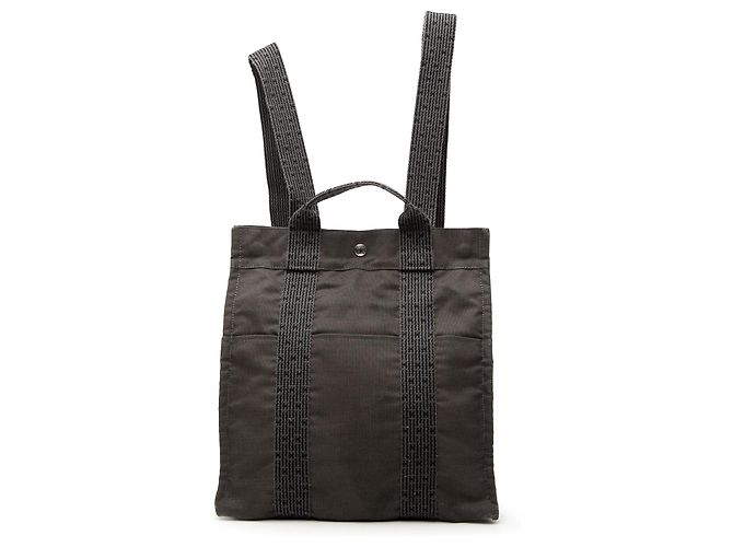Mochila Herline MM em canvas cinza Hermès