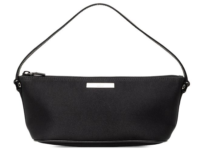 Borsa a tracolla in nylon nero Gucci