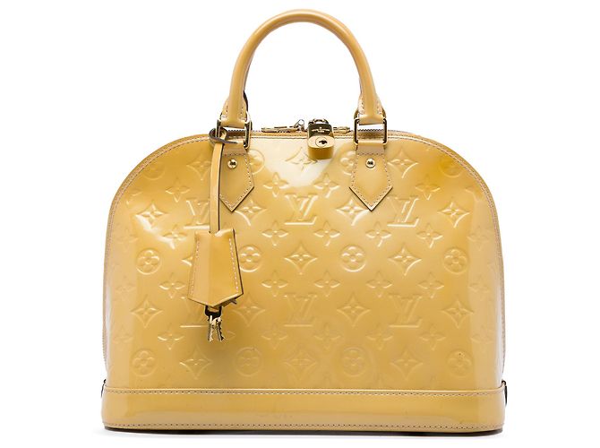Borsa Louis Vuitton Monogram Vernis Alma PM Beige