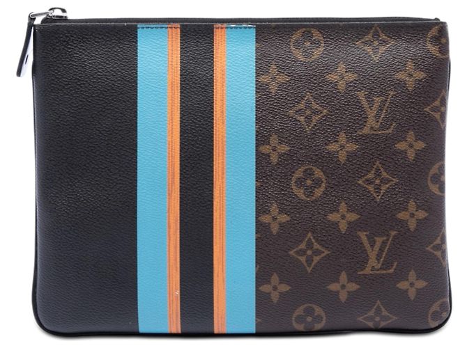 Clutch Louis Vuitton Monogram Pochette Plate MM Marrone