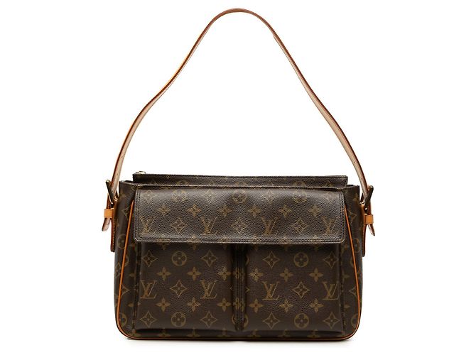 Borsa a tracolla Louis Vuitton Monogram Viva Cite GM marrone